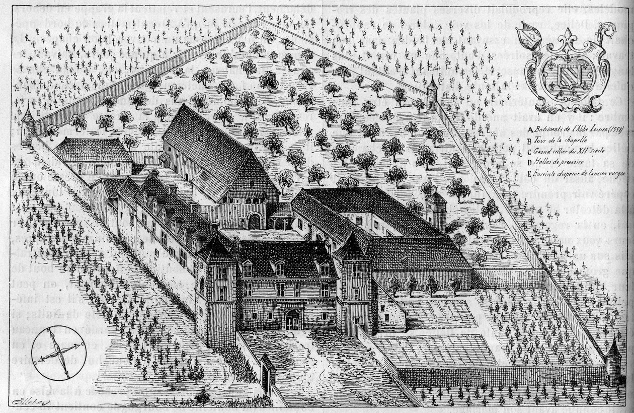 Gli edifici di Clos de Vougeot (Cote d