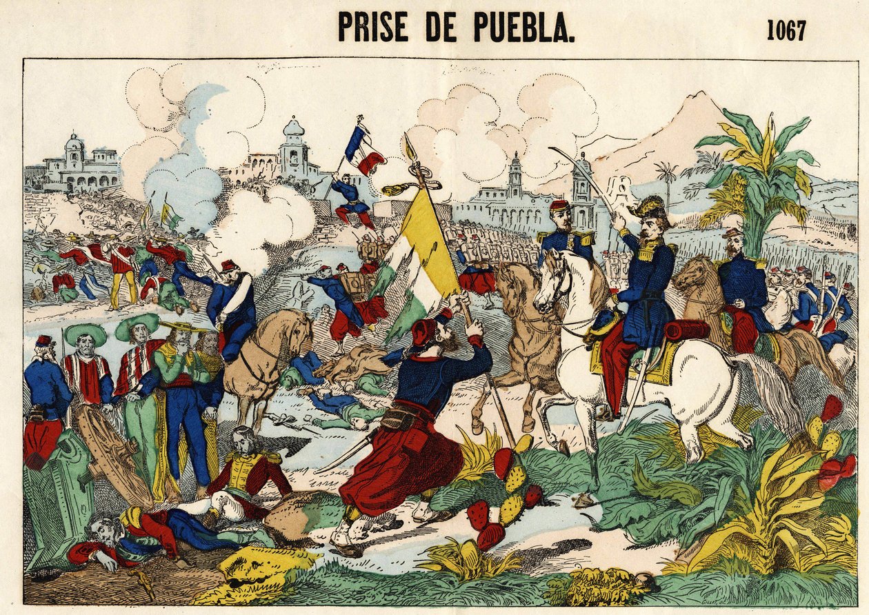 La cattura di Puebla il 17 maggio da Unknown artist