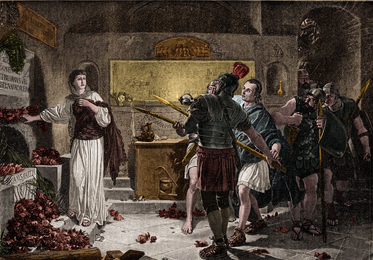 Le catacombe di Roma furono utilizzate per seppellire i martiri cristiani nel primo secolo senza incontrare ostacoli dai Romani. Intorno al 257, sotto il regno dell