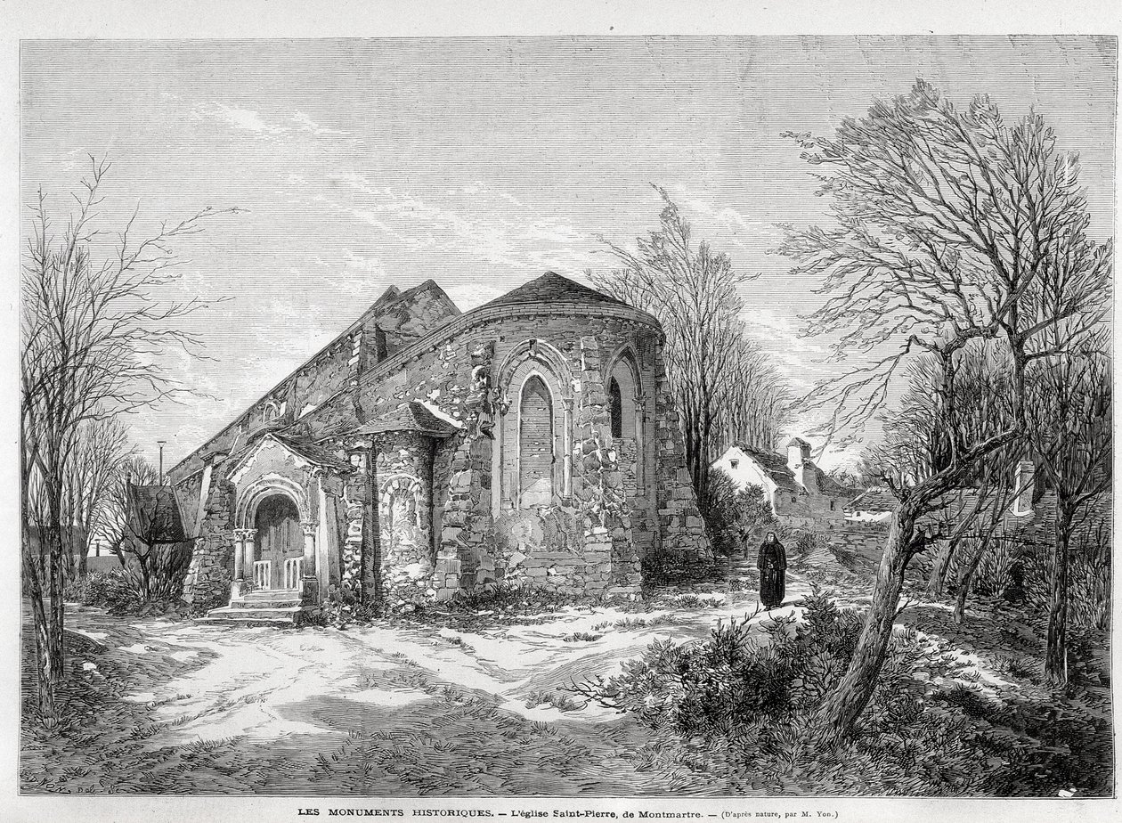 La chiesa di Saint Pierre de Montmartre - in "Il Mondo Illustrato" del 05/04/1873 da Unknown artist