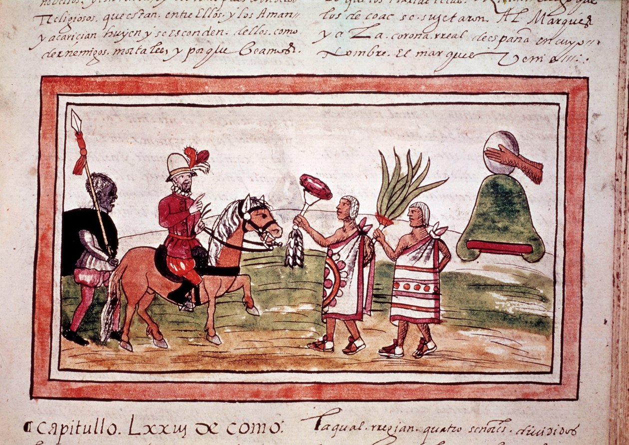 La conquista del Messico da parte del conquistador spagnolo Hernando Cortes da Unknown artist