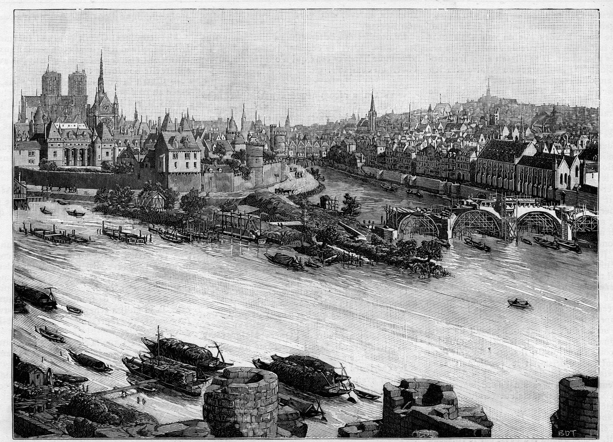 La costruzione del Pont Neuf a Parigi passando per la Square du Vert-Galant alla fine dell