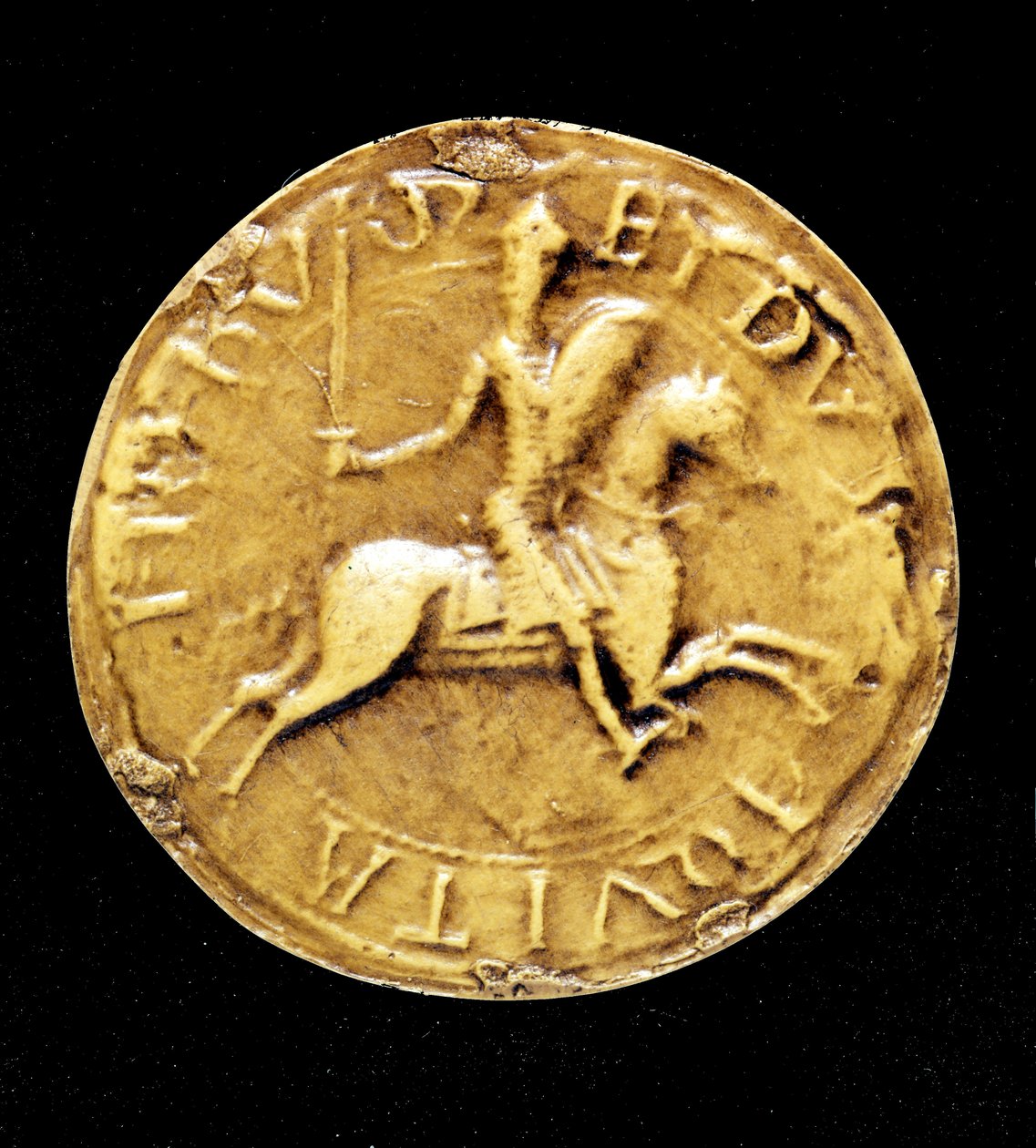 Controsigillo di Luigi VII di Francia, che lo rappresenta a cavallo da Unknown artist
