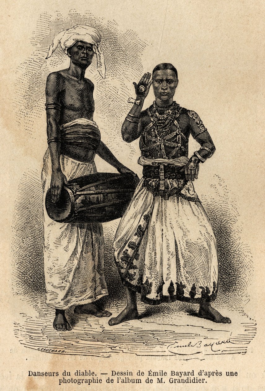 I ballerini del diavolo, incisione per illustrare il viaggio nel meridionale da Unknown artist