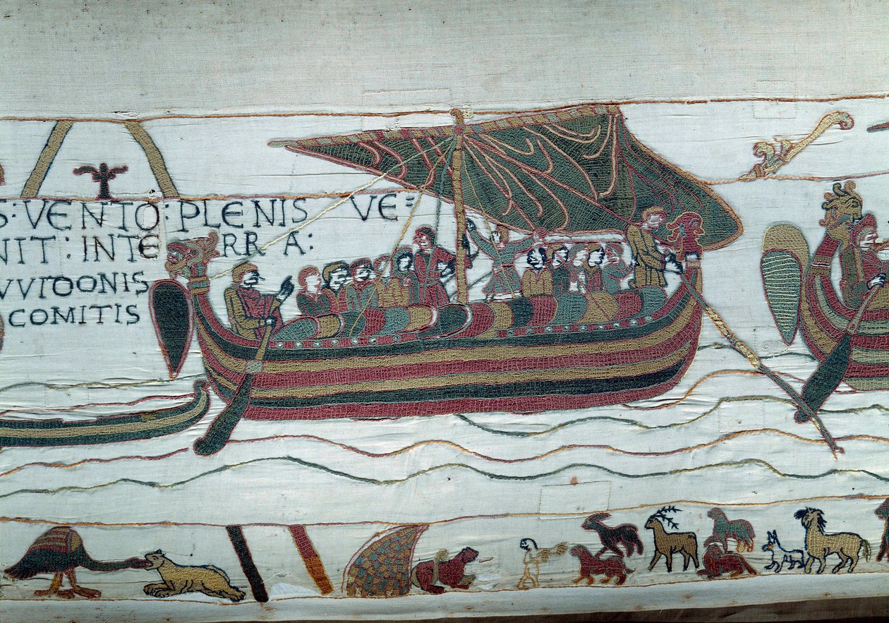 La flotta di Aroldo, che informa il Duca di Normandia Guglielmo il Conquistatore che sarà il successore al trono d