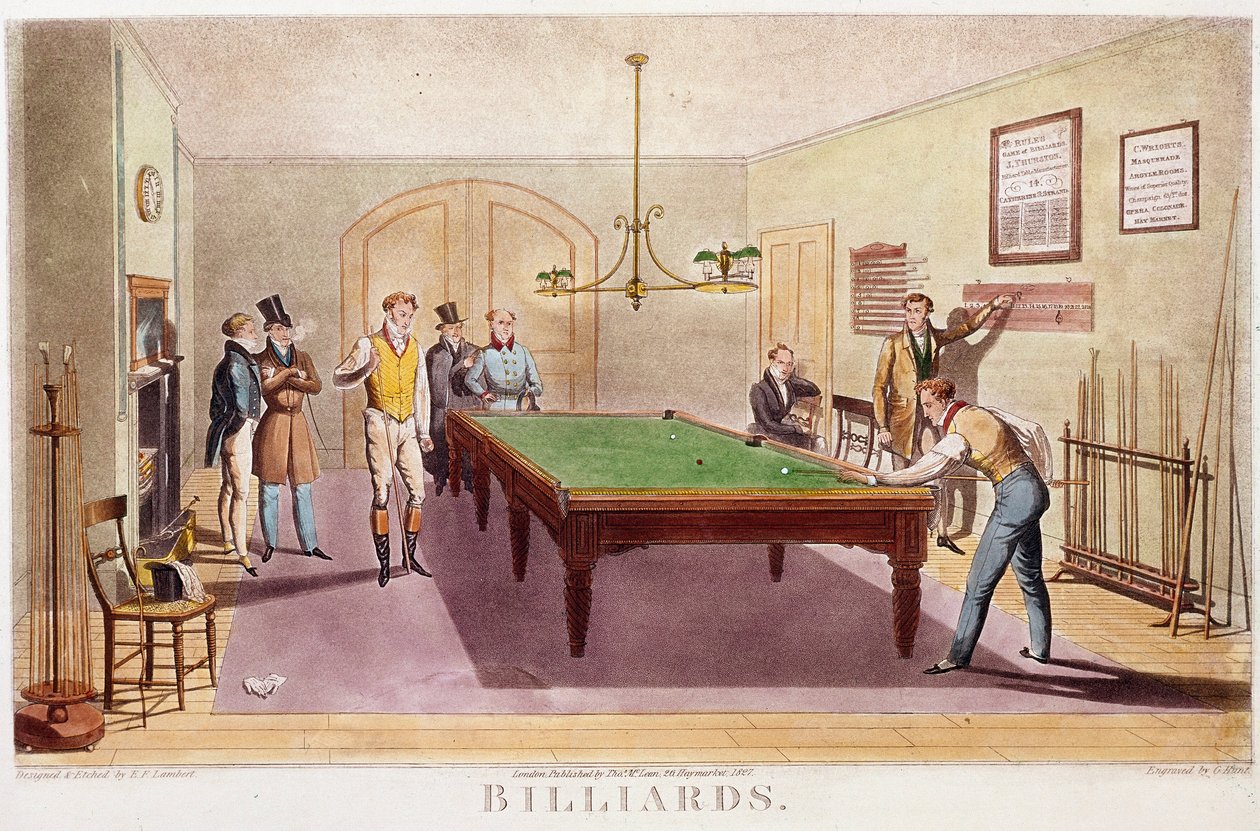 Il gioco del biliardo da Unknown artist