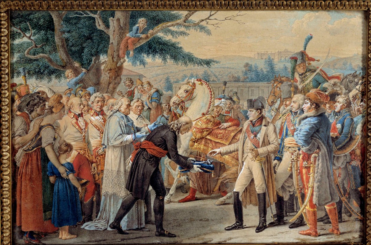 La consegna delle chiavi di Vienna a Napoleone I (1769-1821) da Unknown artist