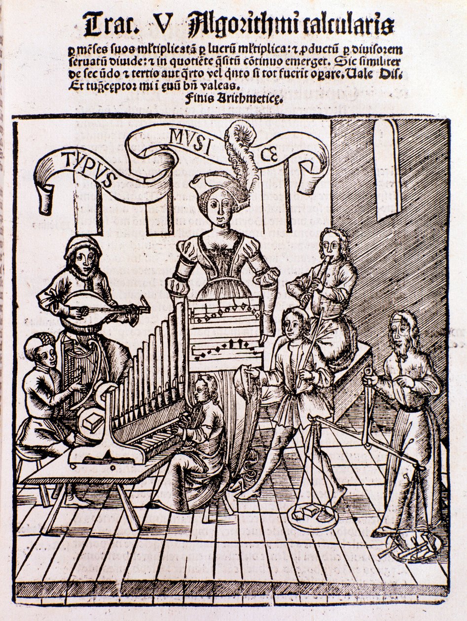 Le arti liberali: Musica (incisione) da Unknown artist