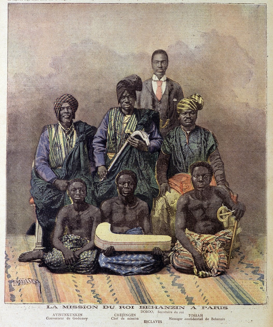 La missione del re Behanzin del Dahomey (attuale Benin) a Parigi - in "Le Petit Journal" del 2 dicembre da Unknown artist