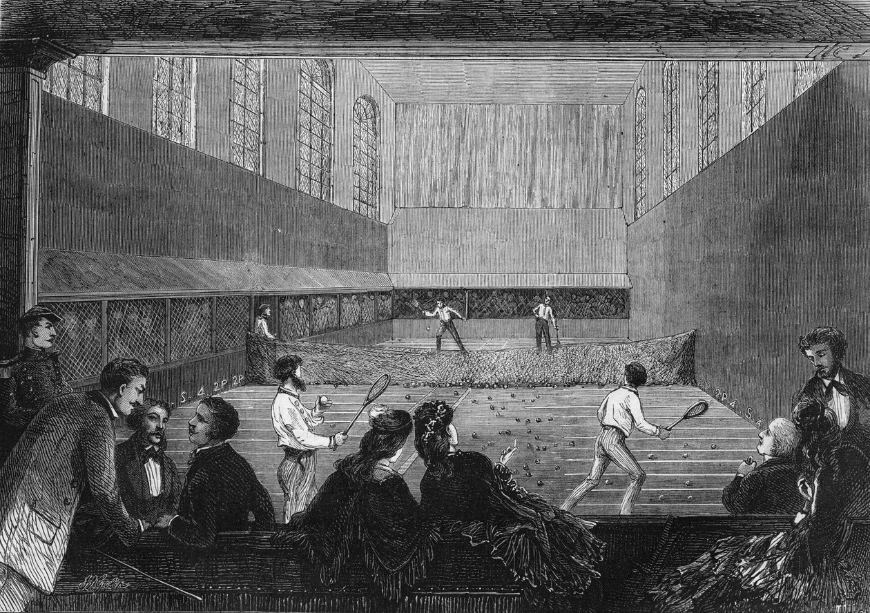 La sala del gioco della palma sulla terrazza delle Tuileries a Parigi nel 1873. da Unknown artist