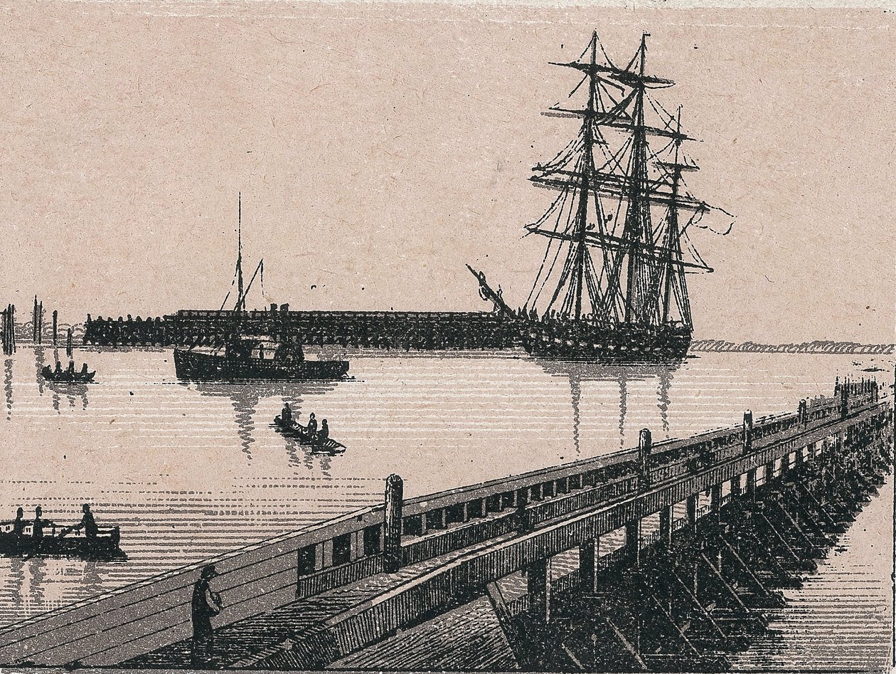 Il porto della città di Calais in "Il mondo illustra 168 vedute" da Unknown artist