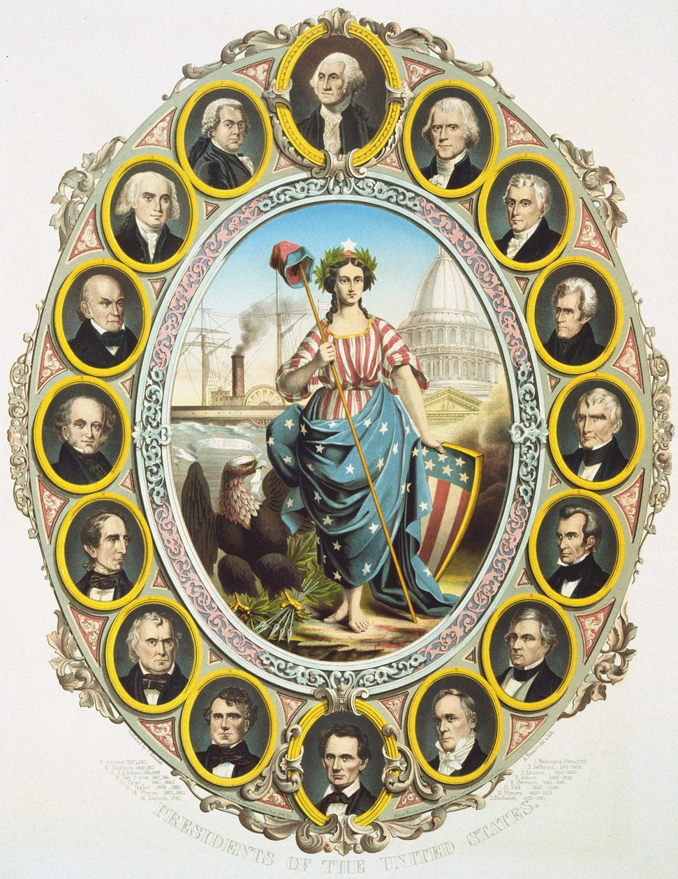 I presidenti degli Stati Uniti con il simbolo dell
