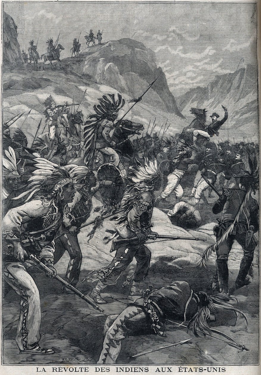 La rivolta degli indiani pellerossa del Minnesota settentrionale negli Stati Uniti nel 1898 da Unknown artist