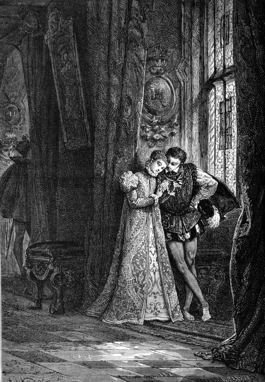 I giovani fidanzati Maria I Stuart e Francesco II amavano appartarsi per confidenze da Unknown artist