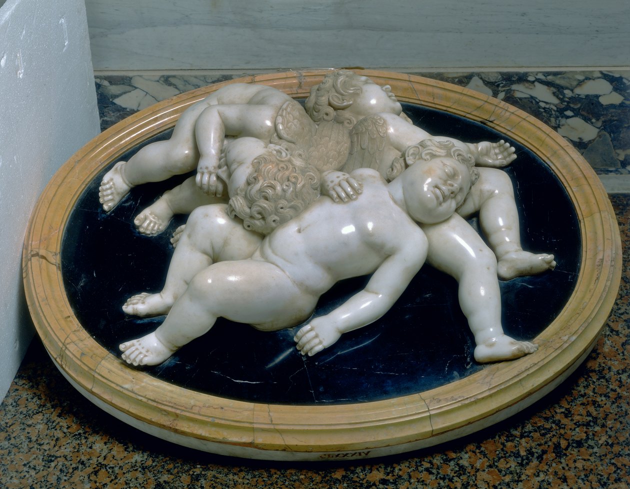 Tre putti dormienti da Unknown artist