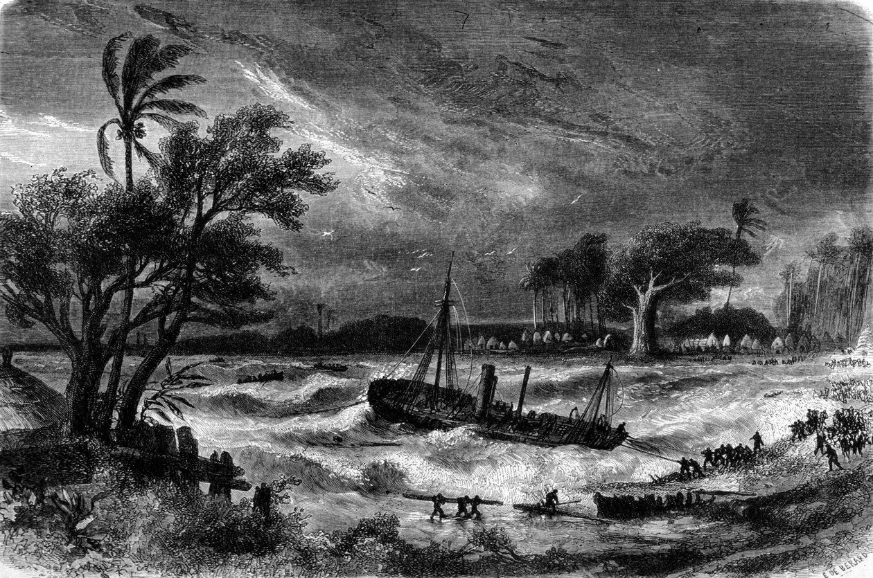 Onda di marea a Rufisque (Senegal) nel XVIII secolo da Unknown artist