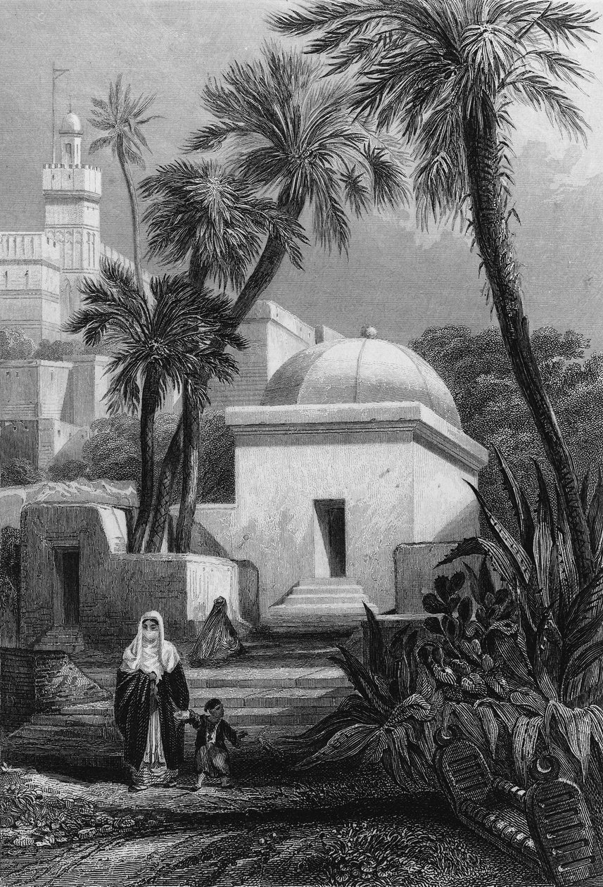 Tombe degli abitanti moreschi in un cimitero di Algeri a Bab-el-Oued da Unknown artist