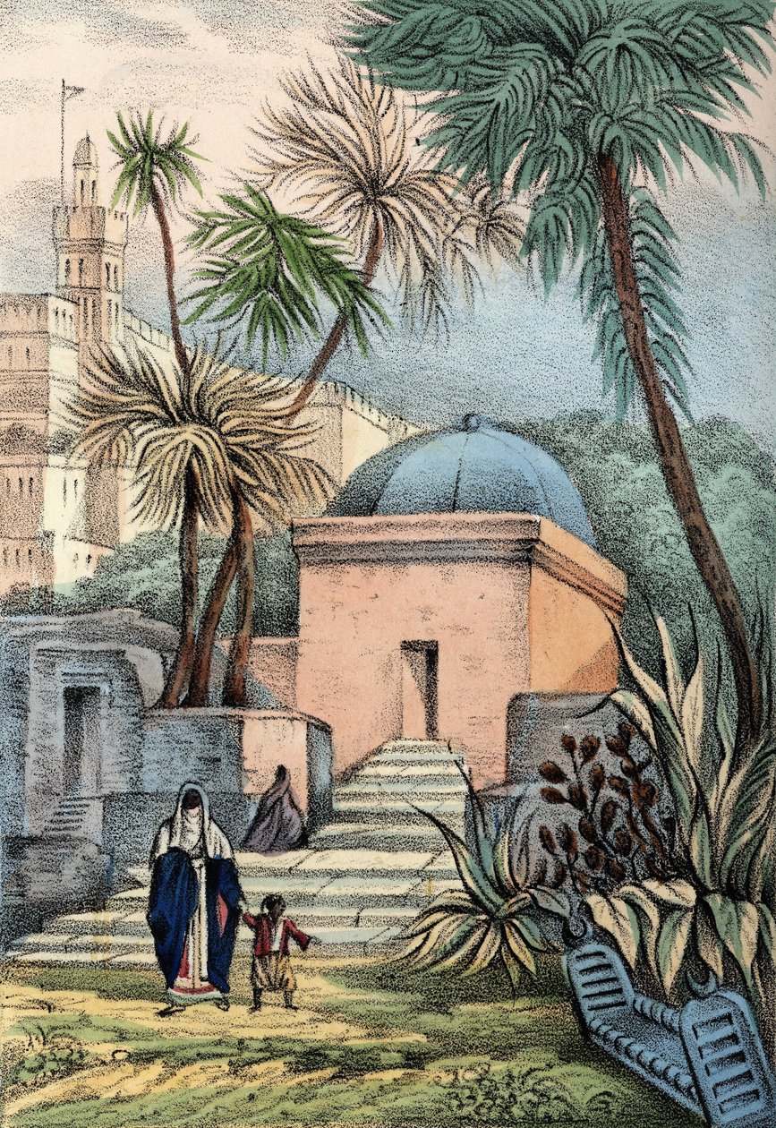 Tombe degli abitanti moreschi di Algeri in un cimitero di Bab-el-Oued da Unknown artist