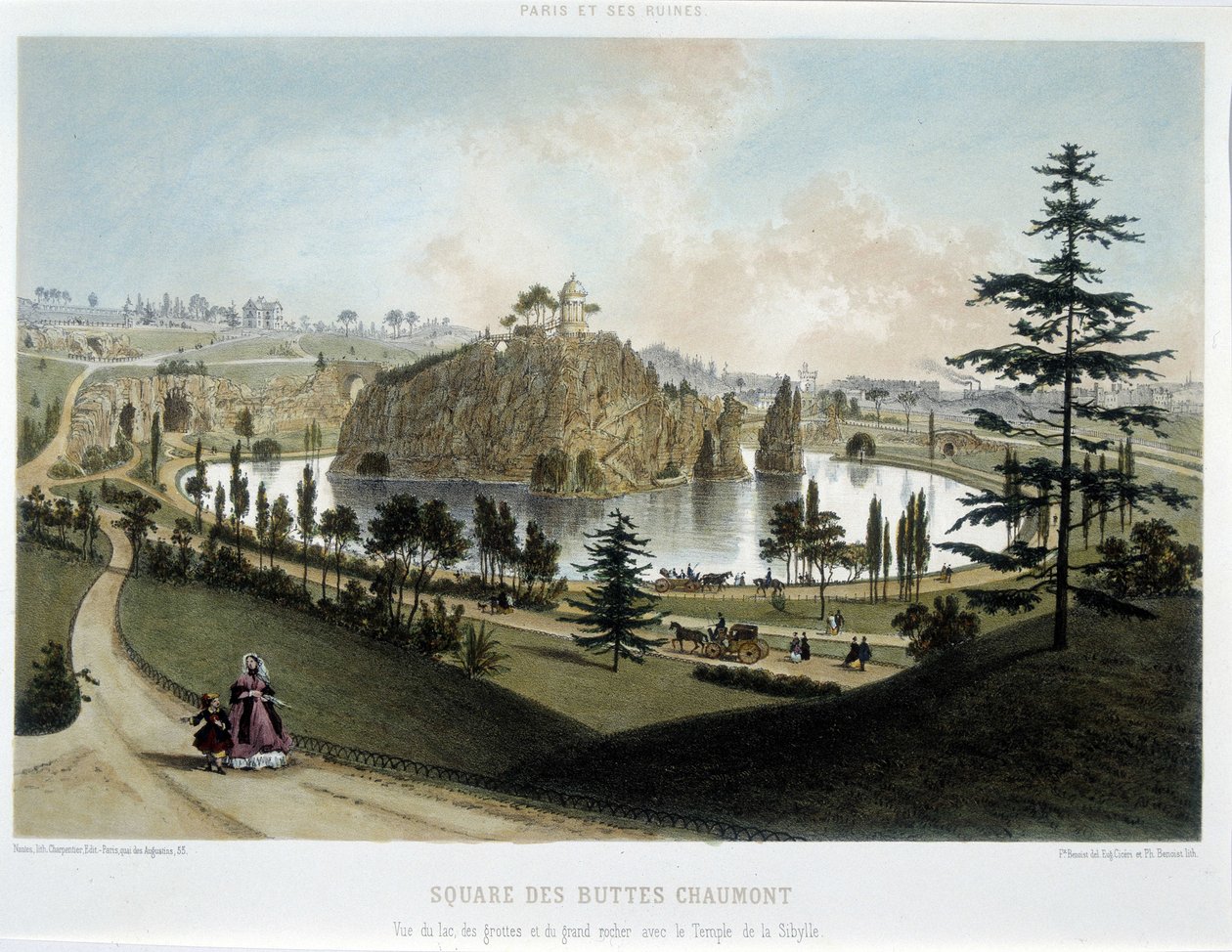 Trasformazioni di Parigi sotto il Secondo Impero, Haussmann Parigi. Il Giardino di Buttes Chaumont da Unknown artist