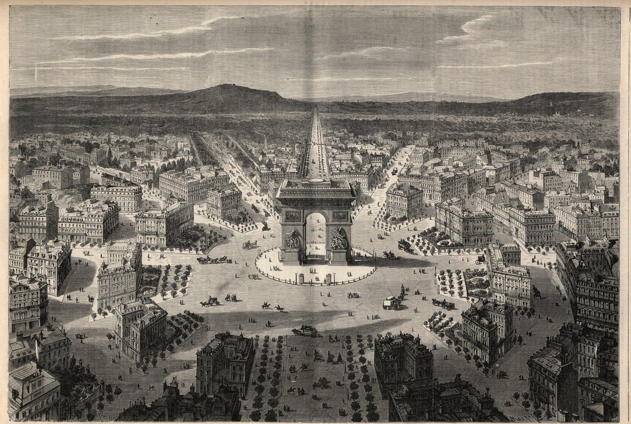 Trasformazioni di Parigi sotto il Secondo Impero, Haussmann Parigi: vista generale della rotonda di Place de l