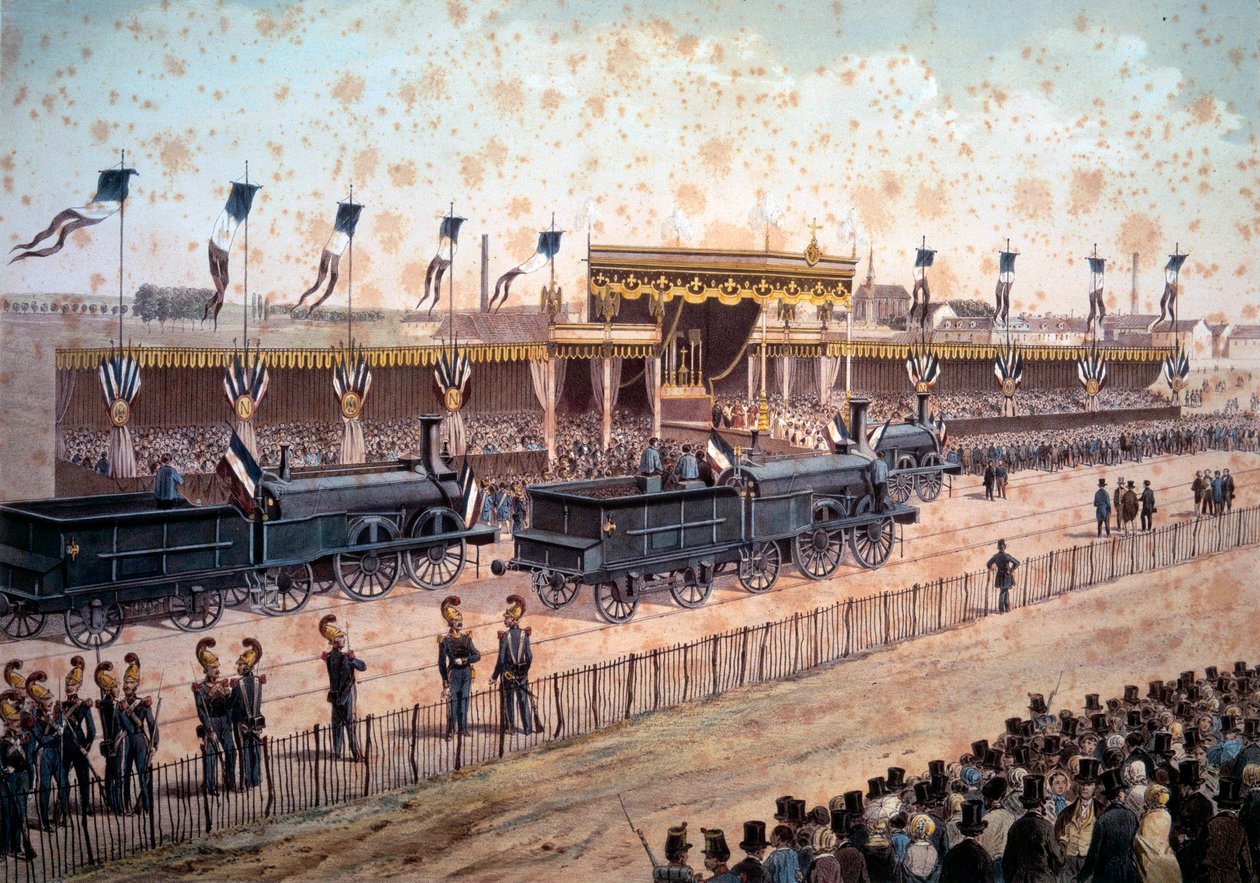 Trasporto: inaugurazione della linea ferroviaria tra Parigi e Strasburgo da Unknown artist