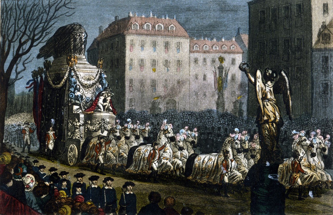 Trasporto delle ceneri di Napoleone I (1769-1821) a Courbevoie (Hauts-de-Seine), 15 dicembre da Unknown artist