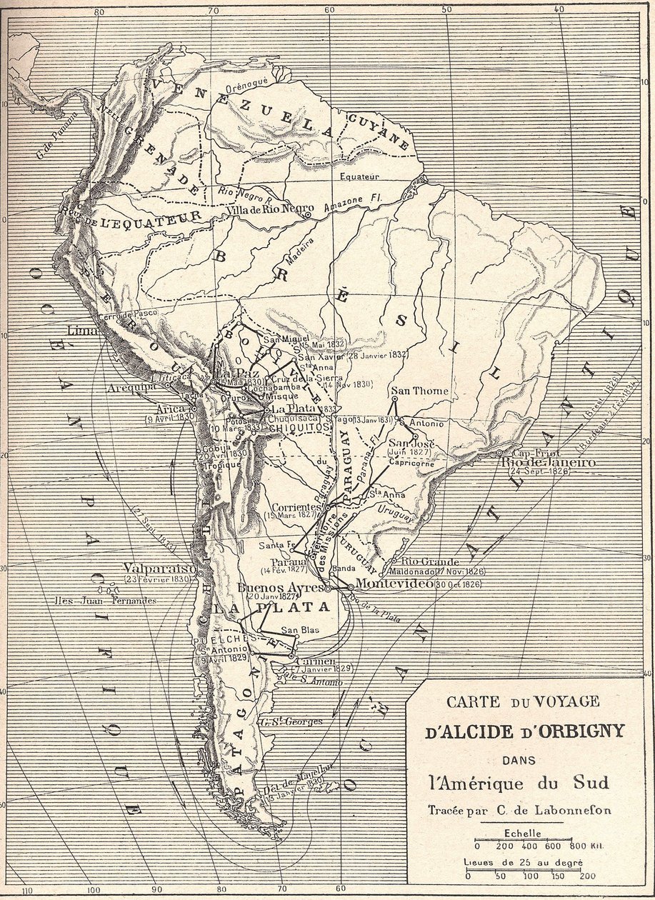 Mappa di viaggio di Alcide d
