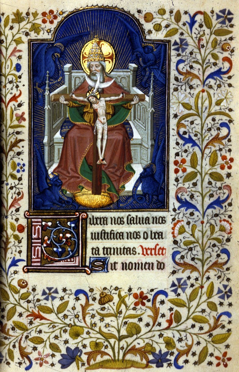 Trinità. Miniatura, inizio XV secolo. Bibl. Trivulziana, Milano da Unknown artist