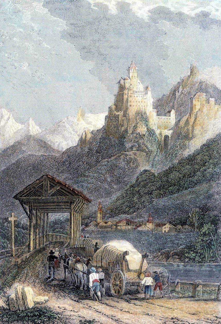 Castello di Trostburg in Tirolo da Unknown artist