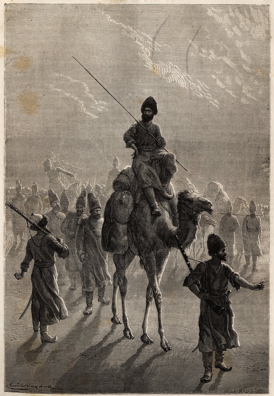 Prigionieri turchi portati a Teheran per scambiare il loro rancore o scambiarli con altri prigionieri da Unknown artist