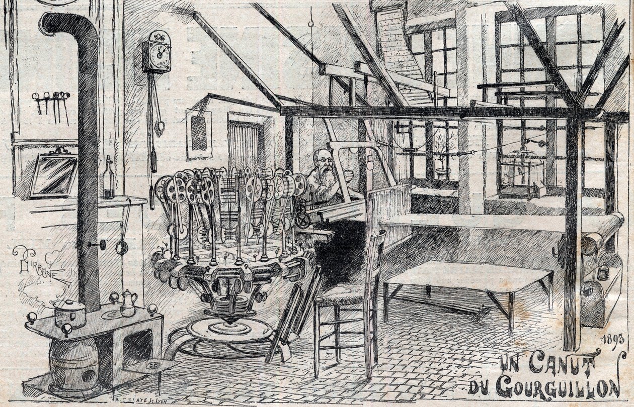 Un canut del Gourguillon (Lione) nel 1893 - incisione in 