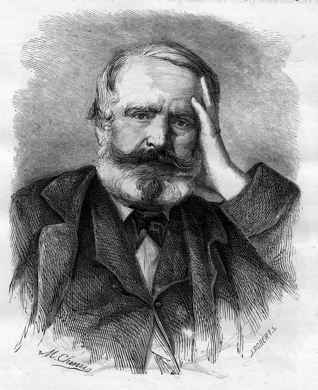 Victor Hugo (1802-1885), scrittore francese, nel 1866 da Unknown artist
