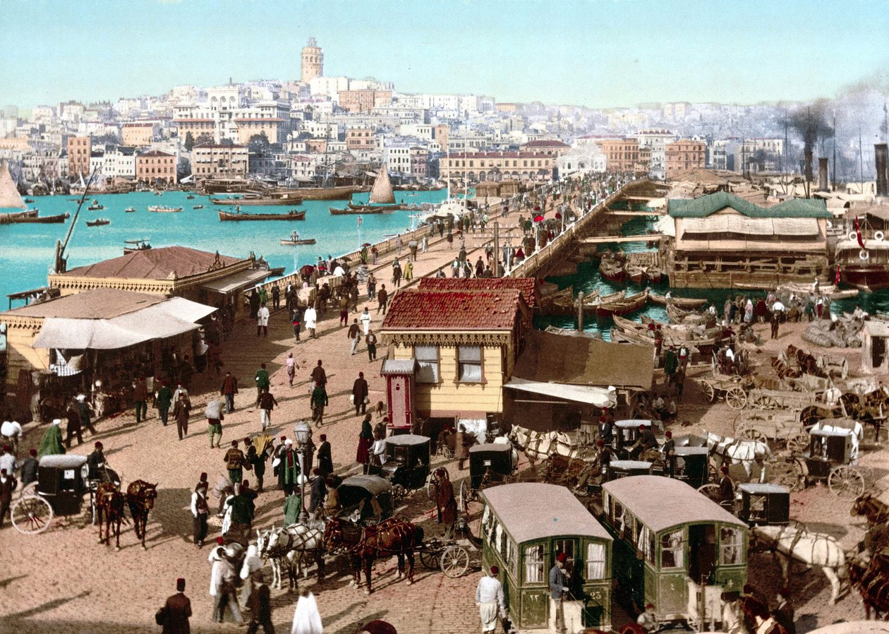 Veduta di Costantinopoli. Fotochrome ca. 1890 da Unknown artist