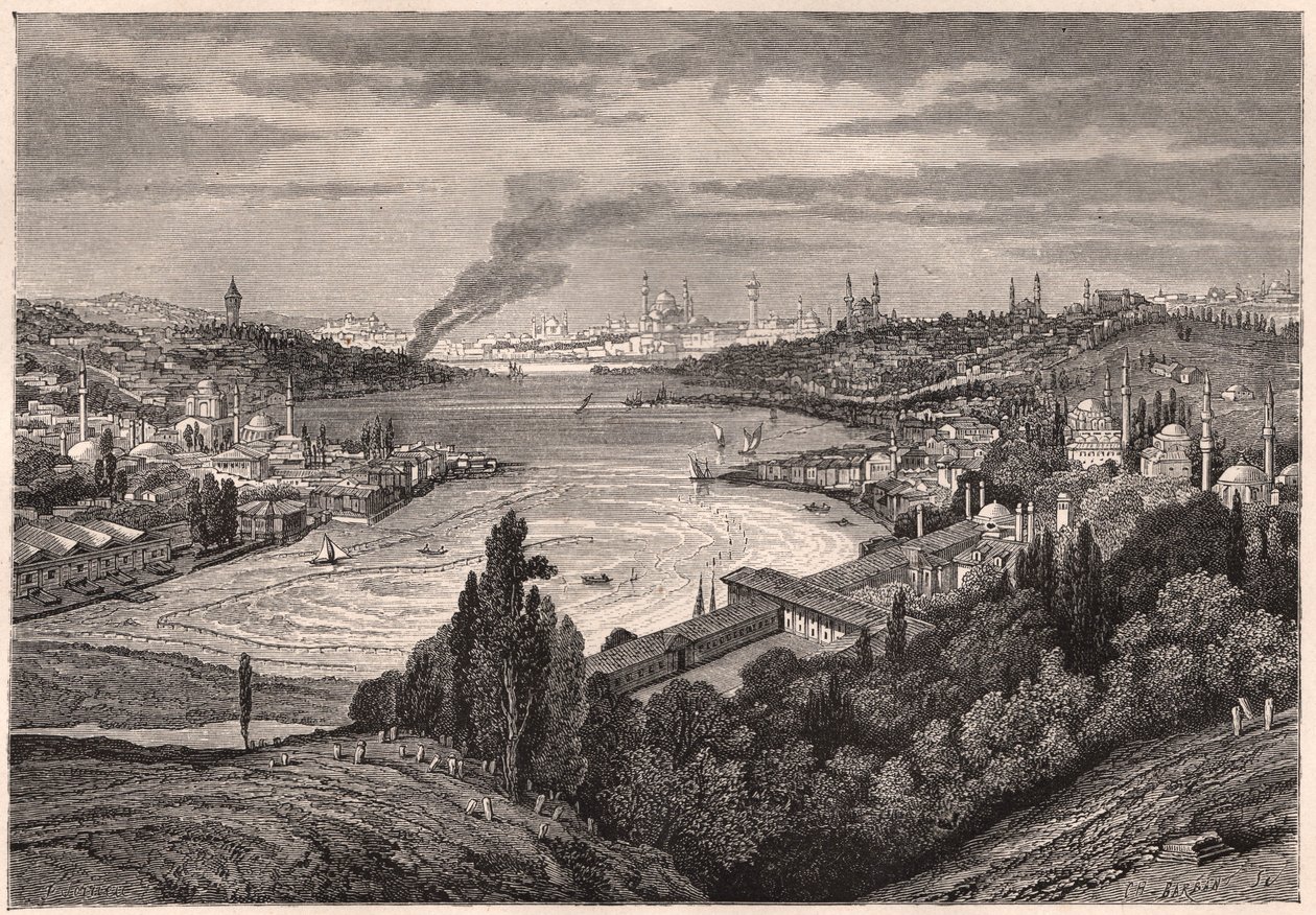 Veduta di Costantinopoli, ora Istanbul, e del Corno d