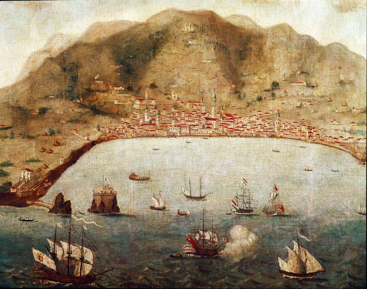 Veduta di Funchal, Isola di Madeira (dipinto) da Unknown artist