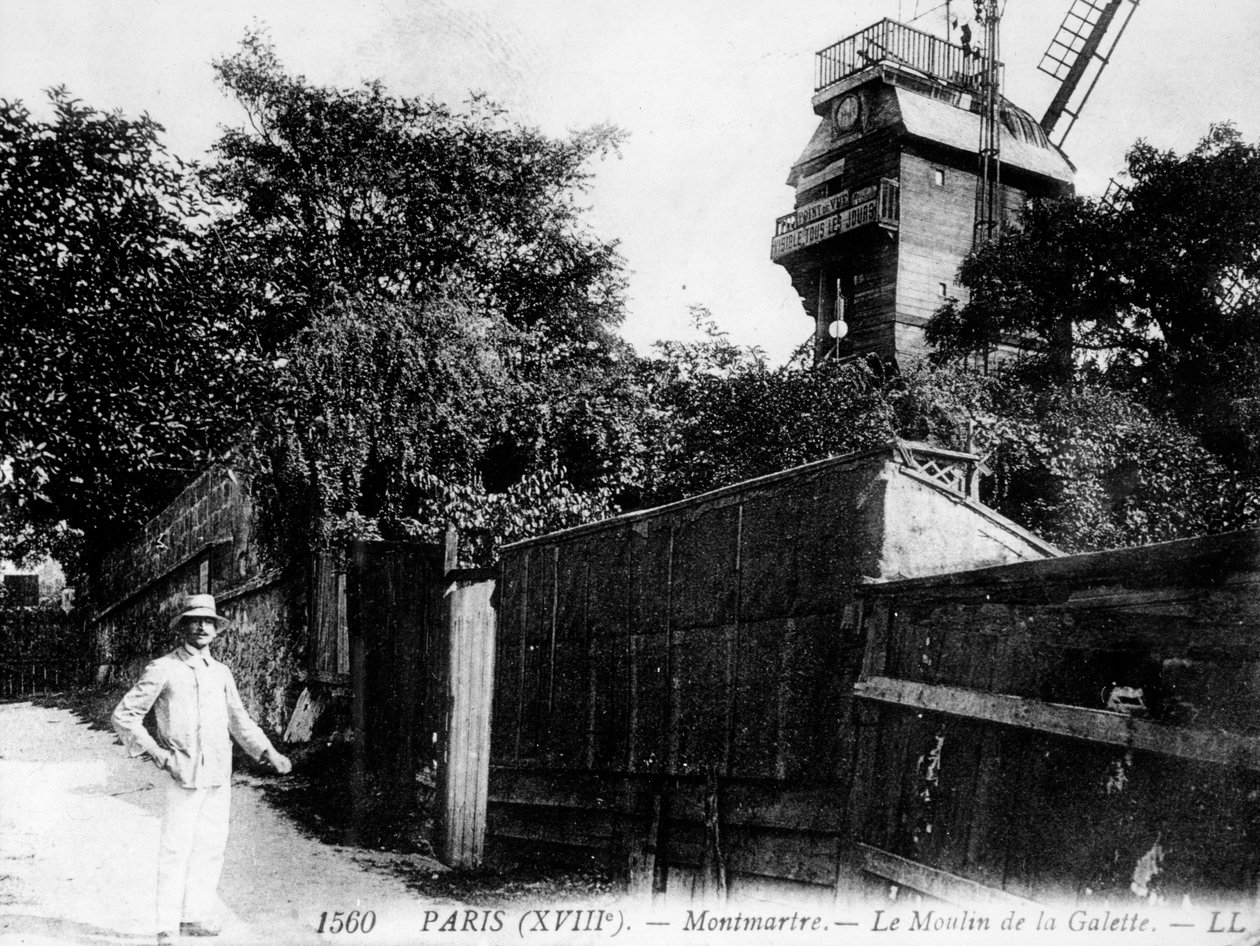 Veduta di Parigi: Le Moulin de la Galette, Quartiere Montmartre da Unknown artist