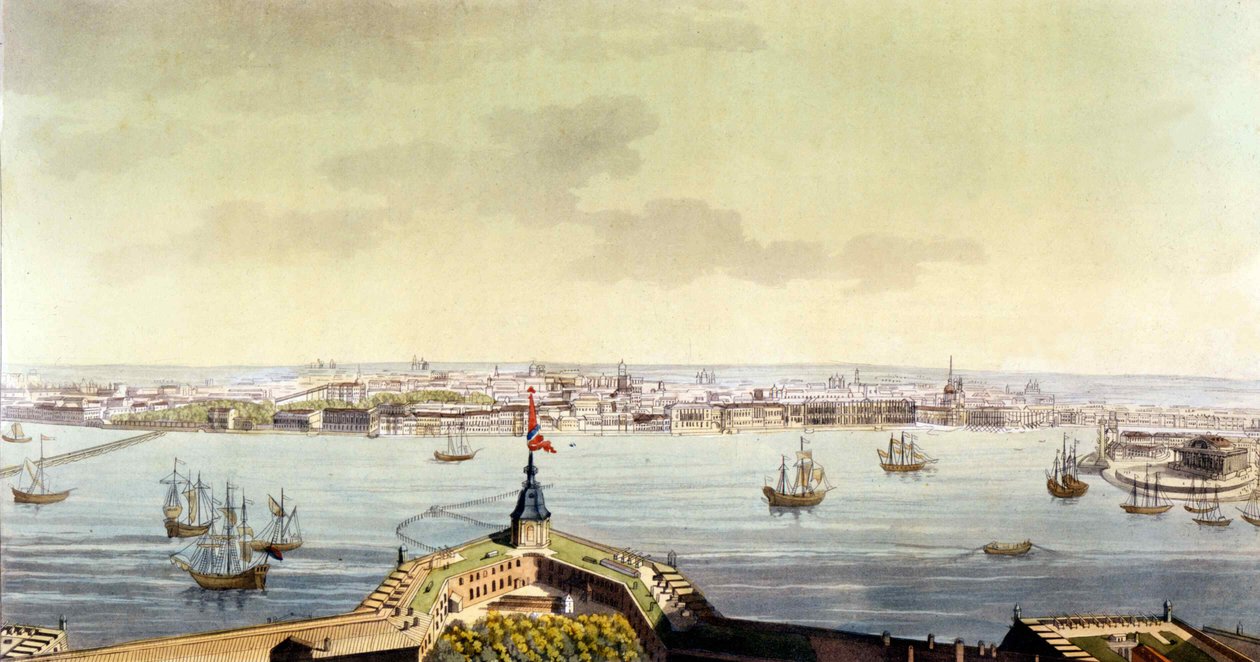 Veduta di San Pietroburgo - in Il vecchio e moderno costume di J. Ferrario, ed. Milano da Unknown artist