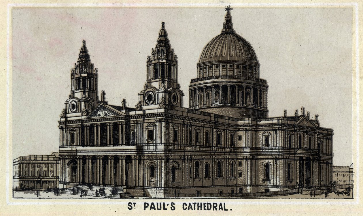 Veduta della Cattedrale di San Paolo a Londra, Inghilterra da Unknown artist