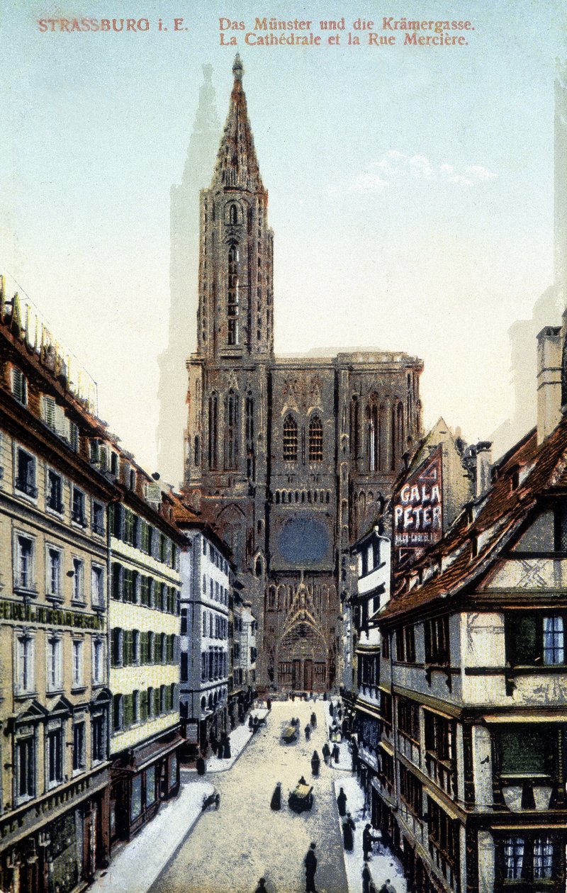 Veduta della Cattedrale di Strasburgo alla fine del XIX secolo da Unknown artist