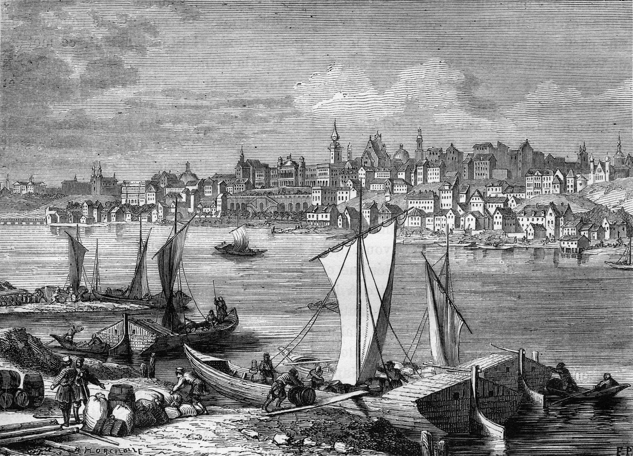 Veduta della città di Varsavia in Polonia nel 1812 da Unknown artist