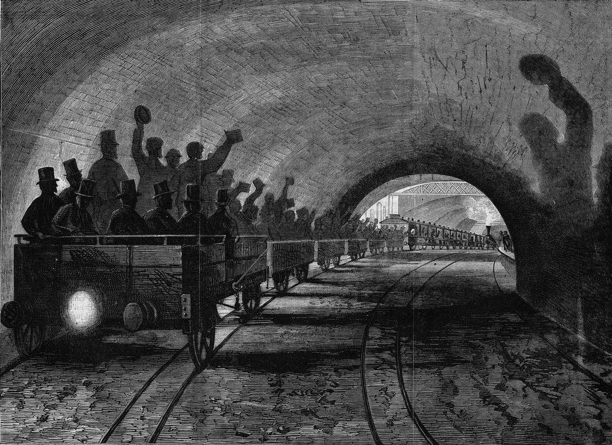 Veduta della Metropolitana di Londra. Incisione da Unknown artist