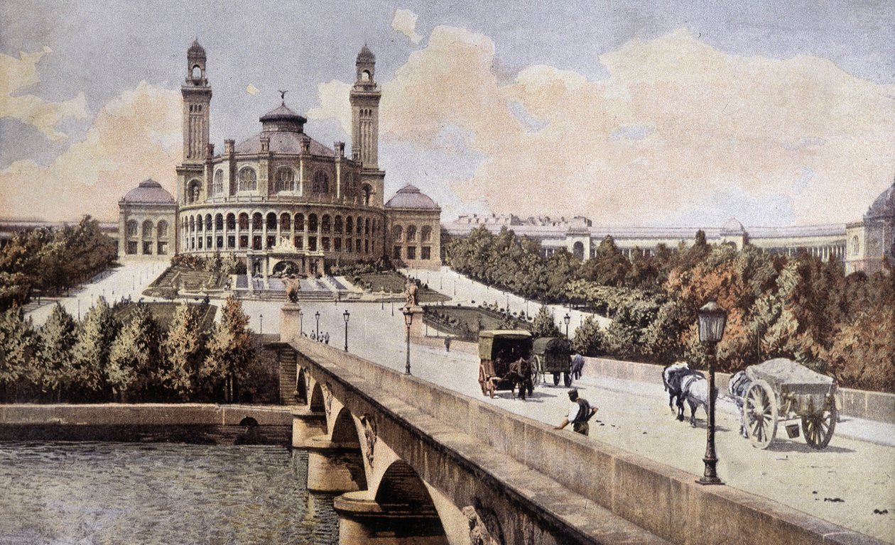 Veduta del Palais du Trocadero (Parigi) nel 1898 da Unknown artist