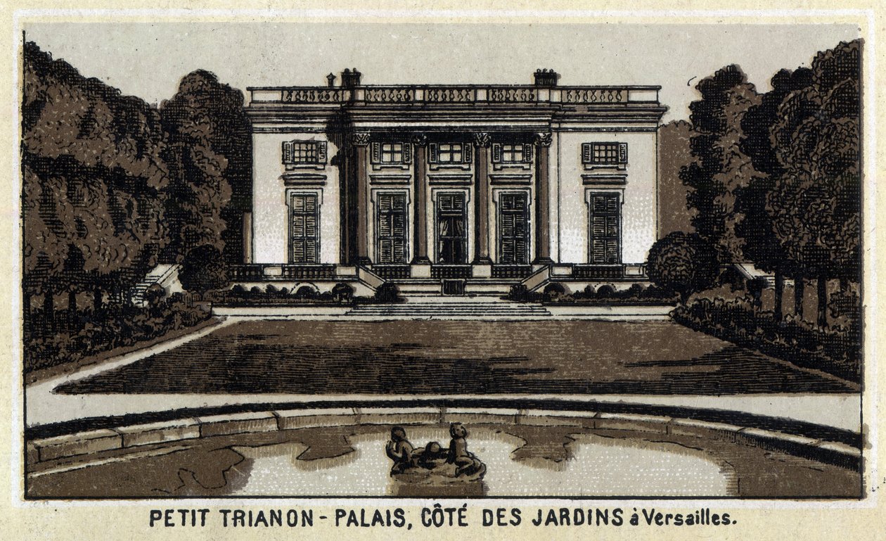 Veduta del Petit Trianon nei giardini di Versailles da Unknown artist