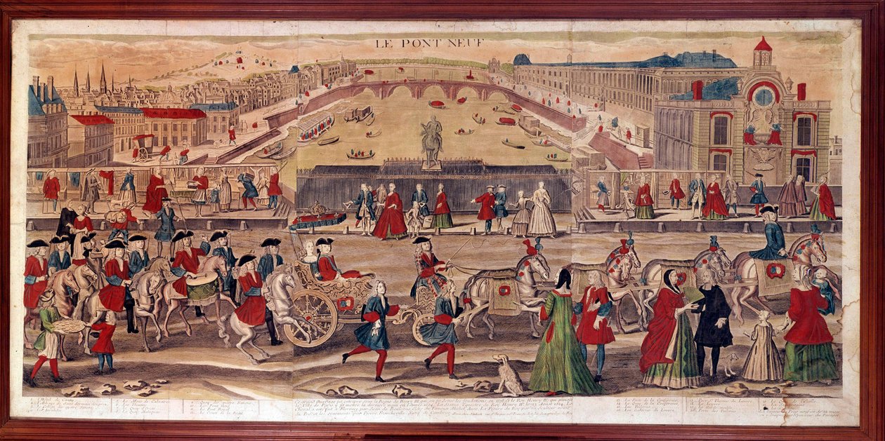 Veduta del Pont-Neuf a Parigi da Unknown artist