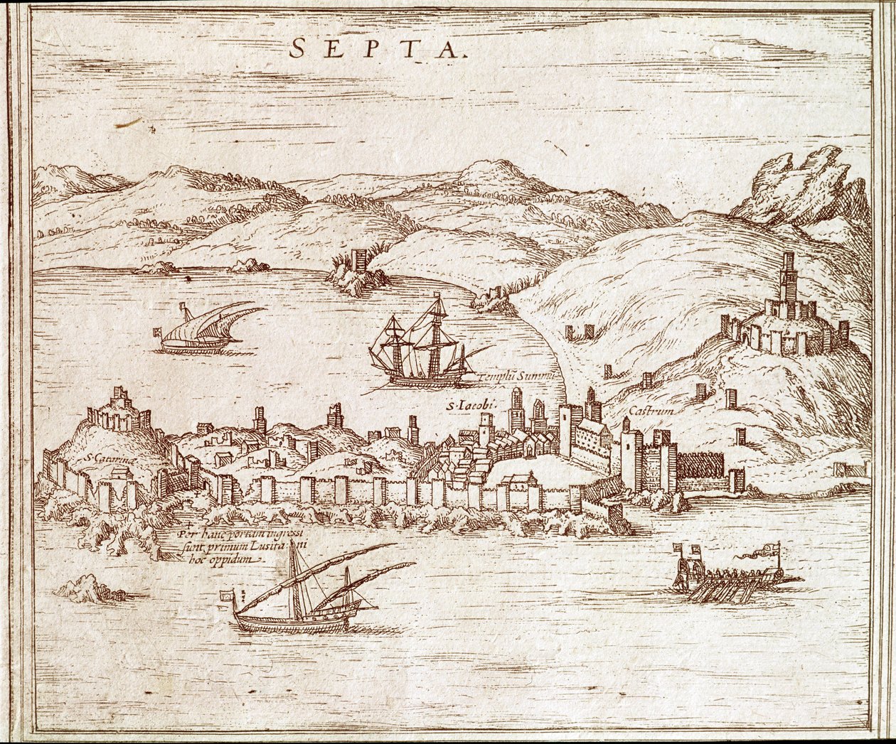 Veduta della città di Ceuta da Unknown artist