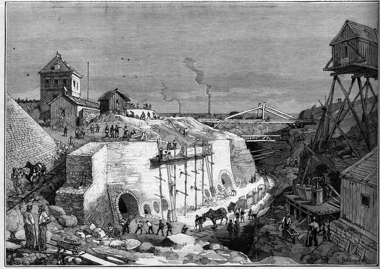 Vista del cantiere dei serbatoi d