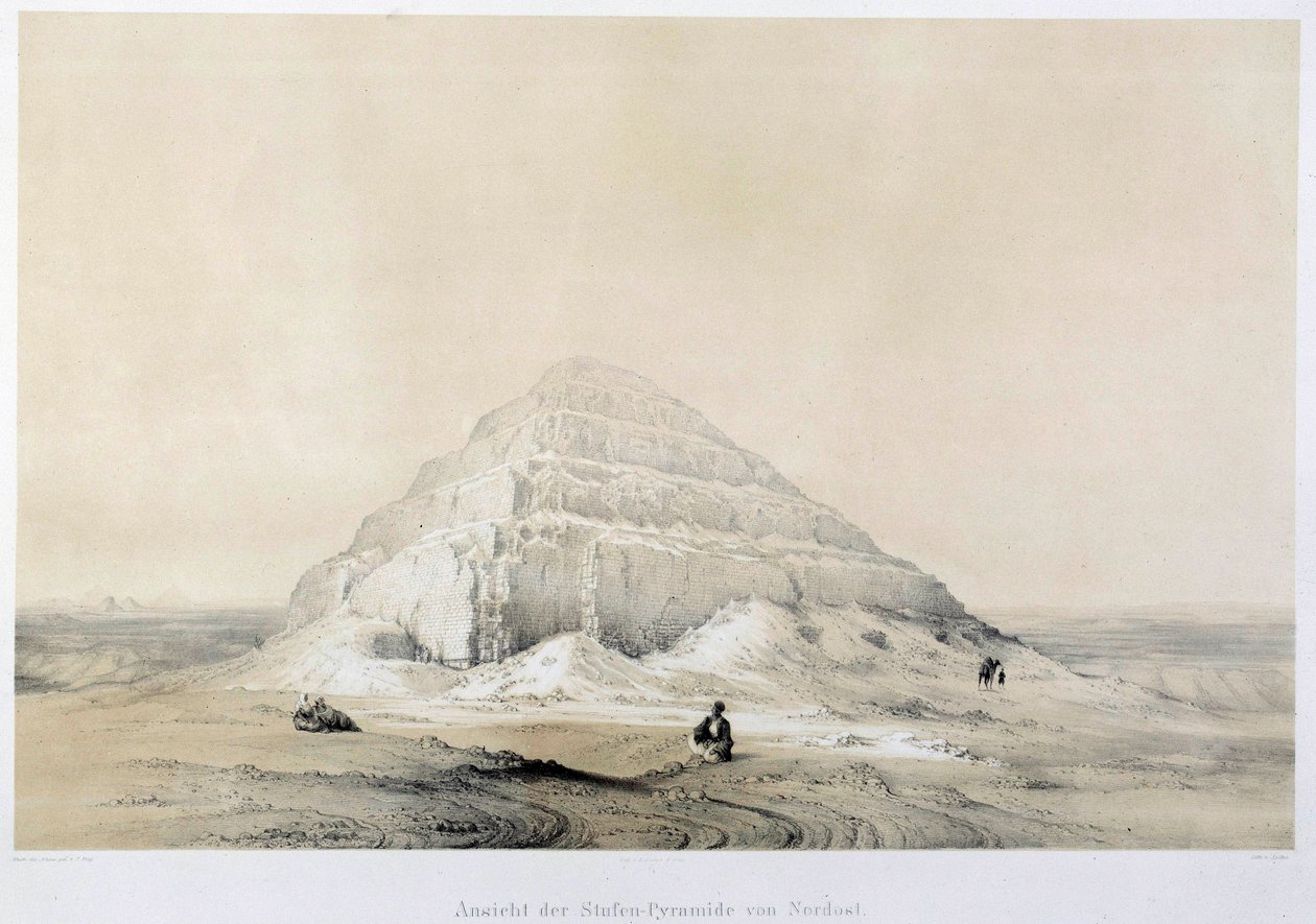 Veduta della piramide di Saqqarah (Sakkarah). Egitto da Unknown artist