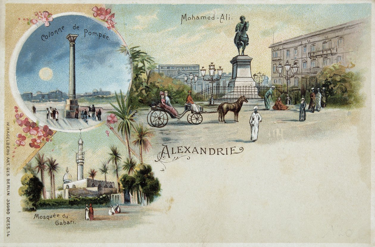 Vedute di Alessandria - cartolina, fine 19° secolo da Unknown artist