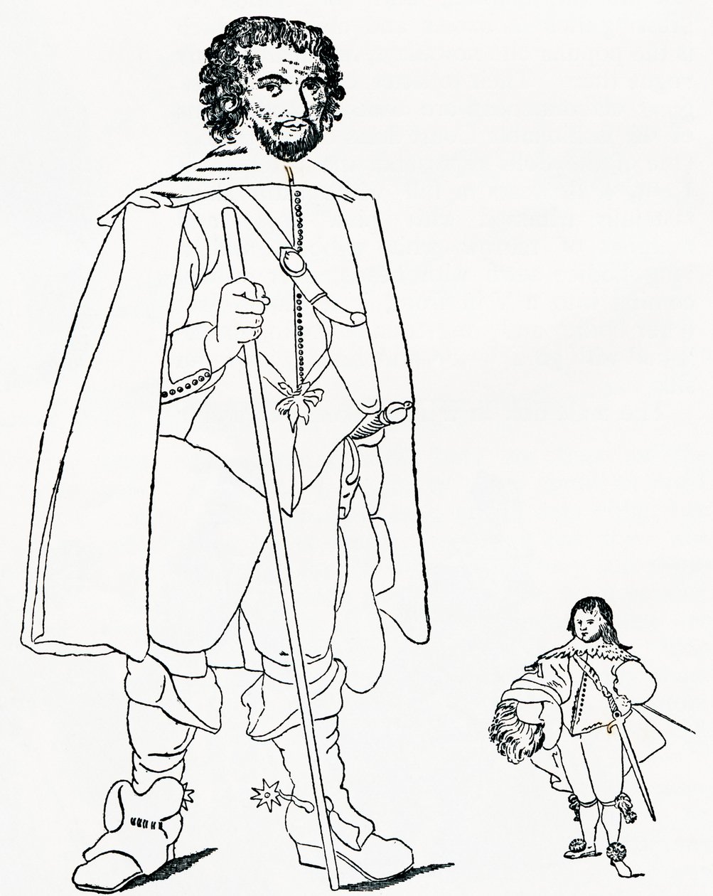 Walter Parsons e Sir Jeffrey Hudson, da The Strand Magazine pubblicato nel 1894. da Unknown artist