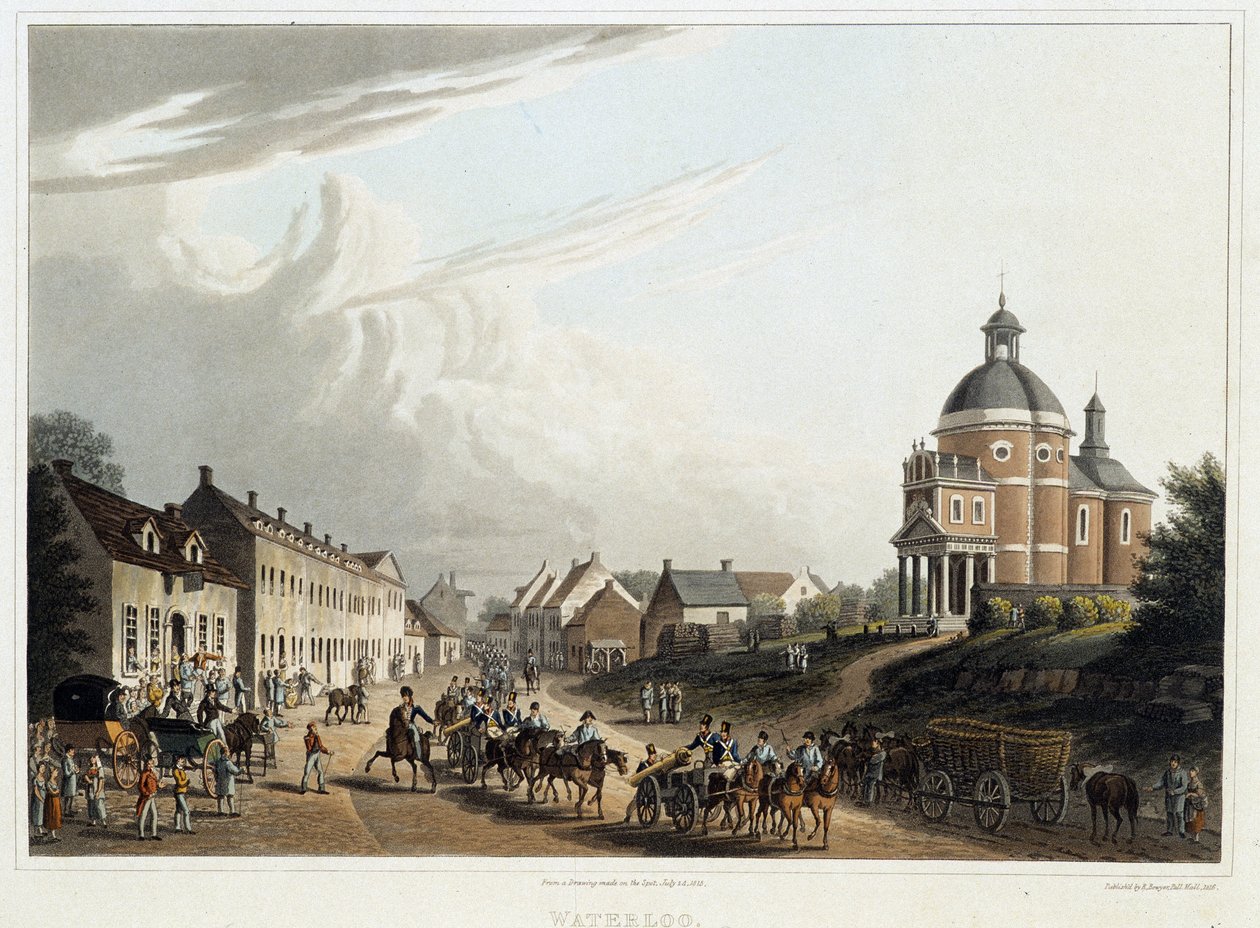 Waterloo: convoglio di cannoni francesi di ritorno dal fronte, 24 luglio da Unknown artist